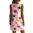 thumbnail image 7 of QUNYINEY Mini Sun Dresses for Women A Line Beach Sleeveless Floral Tank Dress Loose Fit V Neck with Pockets Casual Dresses, 7 of 7
