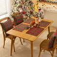 thumbnail image 4 of Christmas Plaid Placemats Set of 4, Red Green Snowflake Buffalo Checkered Tartan Winter Thanksgiving Xmas Table Mats for Dining Room Kitchen Table Decor, 4 of 7