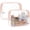 Nude Pink, variant on BAGSMART Clear Toiletry Bag, 3 Packs TSA Approved Water resistant Quart Size Travel Organizer, Airport Airline Travel Essential Carry On Makeup Cosmetic Bags for Women, Black