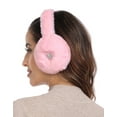 thumbnail image 6 of HDE Women's Fuzzy Faux Fur Earmuffs with Rhinestone Charms Light Pink Heart Charm, 6 of 6