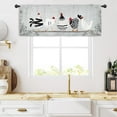 thumbnail image 2 of Rooster Chicken Kitchen Curtain Valance 54W x 18H Rod Pocket Vintage Farmhouse Rustic Retro Farm Country Rural Window Treatment for Living Room Bedroom Bathroom, 2 of 6