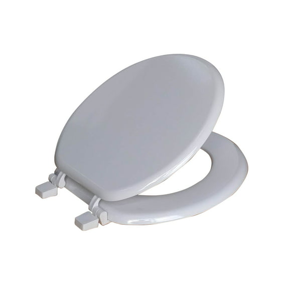 Mainstays White Round Molded Wooden Toilet Seat