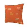 thumbnail image 2 of YFYANG Square Decorative Throw Pillow Case (Without Pillow Insert), Orange Abstract Line Decoration Bedroom Sofa Car Cushion Cover, 16"x16", 2 of 9