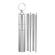thumbnail image 5 of 2 pares de palillos plegables con estuche, utensilios de viaje, palillos portátiles reutilizables de acero inoxidable, cubiertos ligeros para acampar, senderismo y viajes., 5 of 7