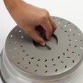 thumbnail image 4 of 3 piezas de cubierta de microondas para alimentos, cubierta de salpicaduras de microondas con ventilación, tapa plegable para plato, tazón, colador multiusos, utensilio de cocina, 4 of 5