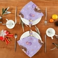 thumbnail image 4 of 4 Pack 20'' x20" Satin Table Napkins Dinner Napkins for wedding Party Decoration events Purple Adorable Mermaid, 4 of 6