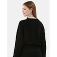 thumbnail image 3 of No Boundaries Cropped Conversation Sweater, Midweight, Women’s, 3 of 5