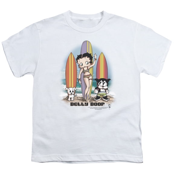 Betty Boop - Surfers - Youth Short Sleeve Shirt - Small
