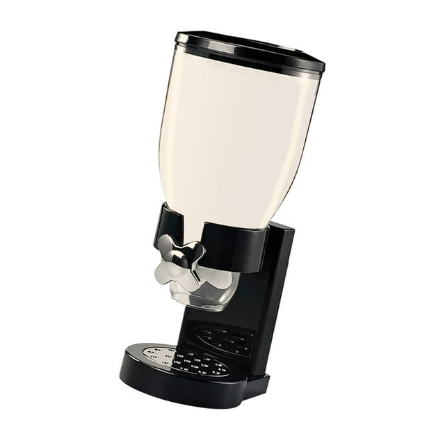 Organizador de latas para almacenar alimentos, recipiente para avena, harina, cereales de cocina, arroz, nueces y azúcar. Copa de un solo negro