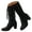 Black, variant on Dakaela Women's Suede Knee High Boots Lace up Motorcycle Riding Boot Chunky Heel Platform Thigh High Boots