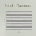 thumbnail image 5 of over&back Set of 4 Woven Placemats - Colorful Dining Table Mat - 100% Cotton - Machine Washable - Kitchen and Home Decor - Grey - 14" L X 20" W, 5 of 9