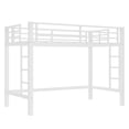 thumbnail image 6 of Leumius Loft Bed Twin XL Size,Heavy Duty Metal Bed Frame with Easy Climbing Ladder and Guardrails,White, 6 of 9
