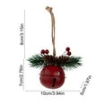 thumbnail image 3 of JWshufel Christmas Tree Decorations Christmas Home Decor Iron Bells Pendant Holiday Hanging Decoration for Indoor Outdoor Table Door Shelf Festive Gift for Family Friends Happiness Arrival 5.9in Red, 3 of 6