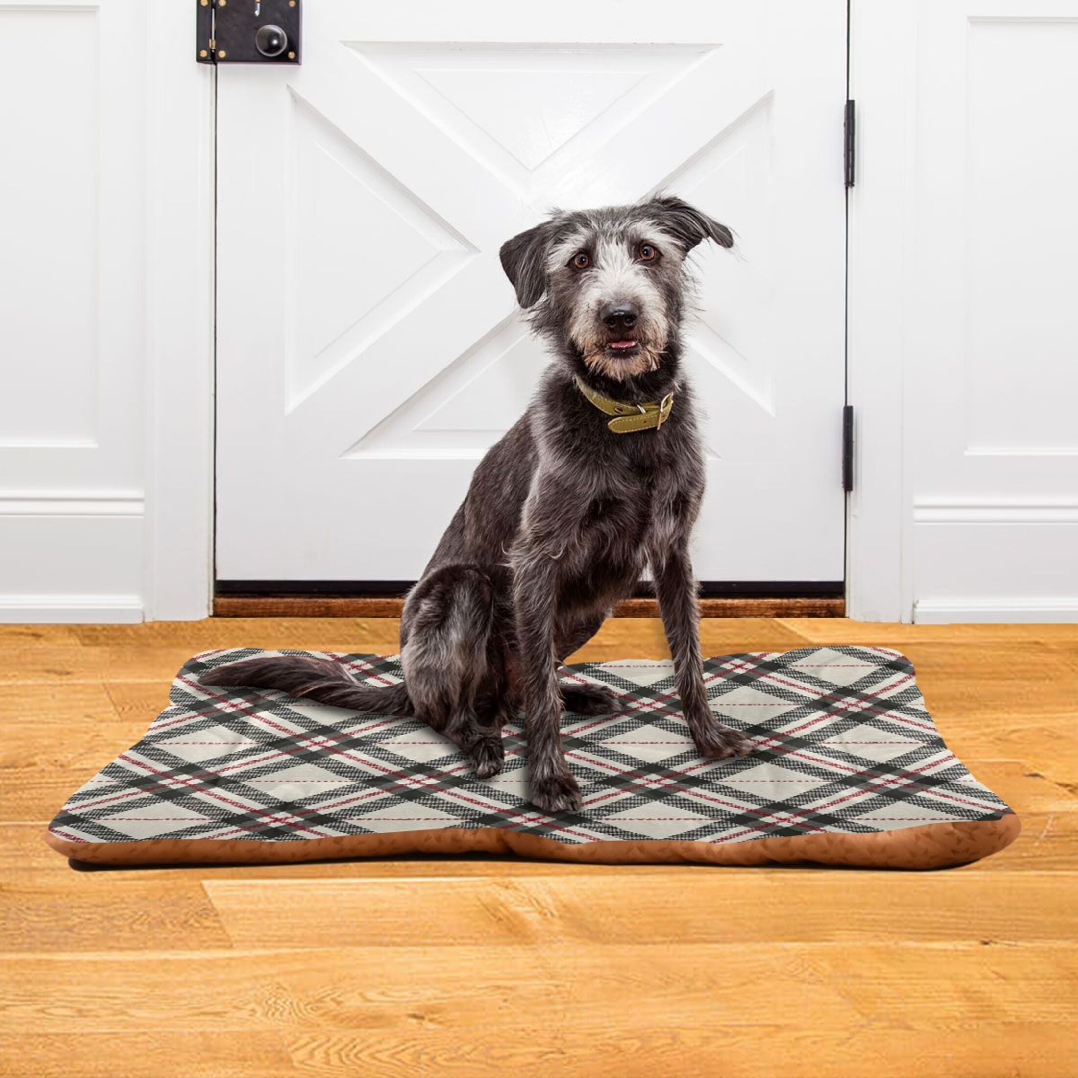 Cozy Mat Pet Bed Indoor Outdoor Warm Soft For Cat Dog Puppy(S/M) Beige and Black Color