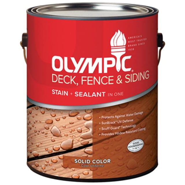 Olympic 53202A-01 Clear Tint Base Deck Fence & Siding Stain- Gallon