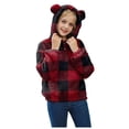 thumbnail image 4 of Hoodies for Girls Youth Long Sleeve Oversized Hooded Sweatshirts Cute Trendy Plain Preppy Pullover Tops Fall Clothes,6-12 Months 12-24 Months 2t 3t 4t 5t 6t 7t 8t 9t Children Wine 13-14 Years, 4 of 7
