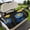 GoldEnrod DoderBlue Black, variant on Golf Cart Seat Covers for 2 Seater, Brown Eucalyptus Leaves Soft Microfiber Cart Seat Towel Blanket, Summer Watercolor Leaf Absorbent Breathable Non Slip Bench Seats Protector for Golf Course 51"x31"