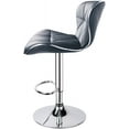 thumbnail image 5 of Leopard Shell Back Adjustable Swivel Bar Stools, PU Leather Padded with Back, 1 Chair (Grey), 5 of 19