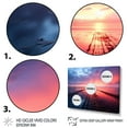 thumbnail image 4 of Designart "Beach Horizon Pier Sunset in Pink and Blue I" Oversized Coastal Framed Wall Art - Coastal Blue Coastal Pier Living Room Framed Canvas Art, 4 of 7