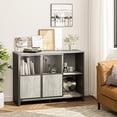 thumbnail image 3 of Bestier Farmhouse Buffet Sideboard Kitchen Table with Sliding Door Grey, 3 of 7