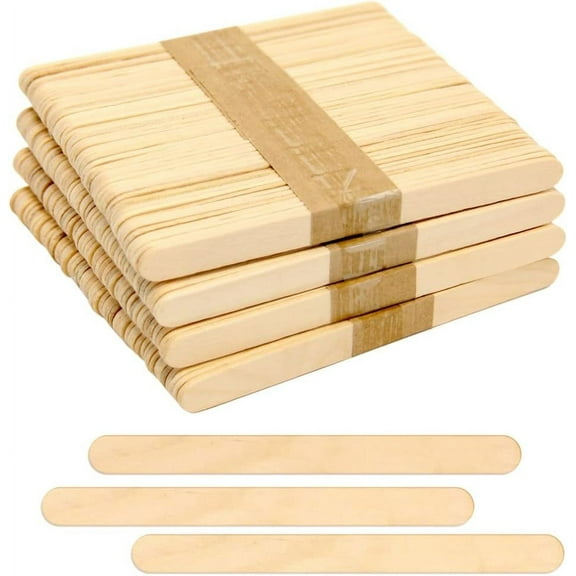 Wooden Food Safe Ice Cream Popsicle Sticks, A Grade Eco-Friendly, 4.5 Inch (500 Pack)