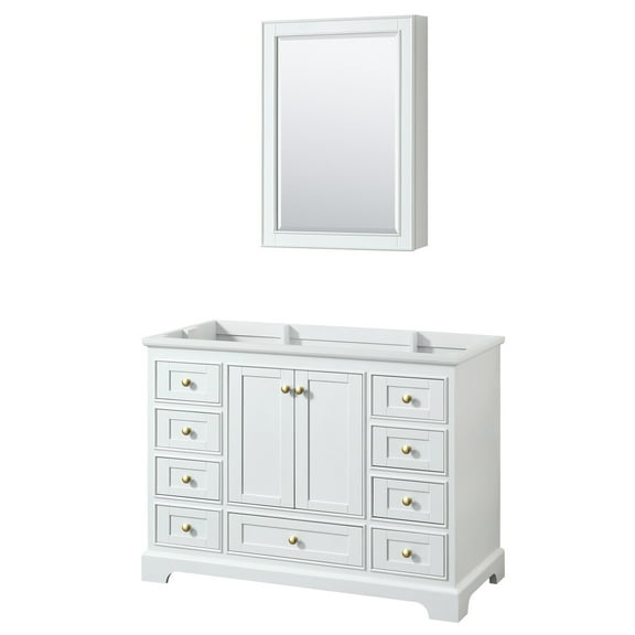 Wyndham Collection Wcs202048scxsxxmed Deborah 47-1/4" Free Standing Single Wood Vanity