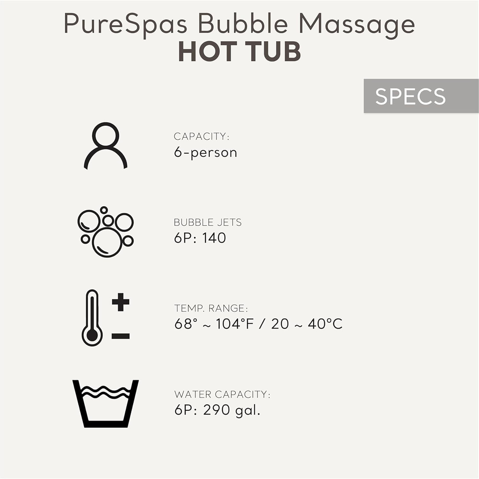 Intex: PureSpa: Sahara Tan Inflatable Hot Tub Set - 6 Person - 85" Round Outdoor Heated Bubble Spa, Jet Massage, Cover, Hard Water Treatment System