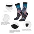 thumbnail image 4 of Fotbe Night Sky Wolf Calcetas Largas con Estampado para Hombre y Mujer – Calcetas de Compresión Transpirables y Elásticas, Viajar y Uso Diario Talla 5-11, 4 of 6