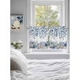thumbnail image 3 of Blue Coastal Starfish 2 Panel Kitchen Curtains for Small Windows, Beach Nautical Shell Eucalyptus Summer Bathroom Tier Curtain, Short Window Treatment for Bedroom/Living Room 55"x24", 3 of 6