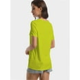 thumbnail image 5 of Women's V-Neck Short Sleeve T-Shirt - Slim Fit Stretchy Bodycon Top - Casual & Active Wear Basic Tee, 5 of 6