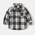 thumbnail image 3 of RUTAYY Children Boys Shirt Plaid Print Long Sleeve Casual Button Down Tops Comfortable Classic Trendy Tops, 3 of 4