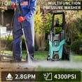 thumbnail image 5 of FOTING Electric Pressure Washer 4300 PSI 2.8 GPM, 2024 23ft Hose 35ft Power Cord,Upgraded Power Washer with 6ft Inlet, 4 Nozzle and Detergent Tank for Cars, Fences, Patio, 5 of 7