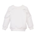 thumbnail image 2 of Conti Kids Toddler Girls Ruffle Shoulder Sweatshirts White 6-7 Years, 2 of 5