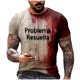 thumbnail image 1 of Halloween T Shirt Men's Casual Round Neck Blood Splatter Pattern Tops Horror Bloody Printed Short Sleeve Tops S, 1 of 5