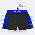 thumbnail image 5 of RongHuan Men's Square Leg Swim Jammers Quick Dry Athletic Brief Swimsuit Fashion Color Block Swimming Shorts Blue Free Size, 5 of 6