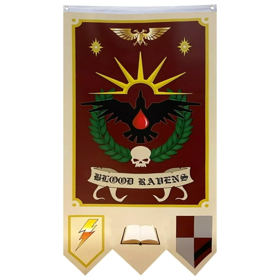 Blood Raven Chapter Legion Flag Banner Home Yard Garden Decor 30x50in