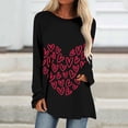 thumbnail image 1 of Qertyioot T-Shirt Graphique de la Saint-Valentin pour Femmes à Manches Longues, Tunique Décontractée à Col Rond, 1 of 5