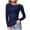 Blue, variant on WUANDIXFA Women Y2K Long Sleeve Women's See Through Long Sleeve Seamless Arm Top Mesh Shirt Blouse Blue,XL
