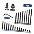 thumbnail image 3 of Fuliko M6 100mm 20Pcs Flat Hex Cap Screws Bolts, 304 Steel 18-8, Partially Threaded, Oxide by (with Hex Spanner), 3 of 7