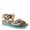 BLUE MULTI, variant on L`Artiste Offtrak Women’s Floral Leather Sandal with Cushioned Wedge Comfort