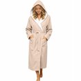 thumbnail image 2 of Bovxnpu Boys Girls Robes Hooded Long Sleeve Big Pocket Mid Length Bath Robe Outfits, 2 of 7