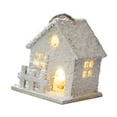 thumbnail image 4 of Colgante de de Navidad, casa con nieve navideña, regalo de Navidad para mujeres y hombres, adornos navideños de madera para festivales Estilo E, 4 of 8