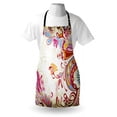 thumbnail image 4 of Colorful Apron, Flower Bouquet Paisley Pattern Floral Damask Persian Print, Unisex Kitchen Bib with Adjustable Neck for Cooking Gardening, Adult Size, Grey Yellow and Multicolor, by Ambesonne, 4 of 4