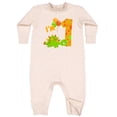 thumbnail image 2 of Inktastic Happy Dinosaur First Birthday-green Baby Fleece Romper, 2 of 4