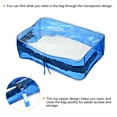 thumbnail image 3 of Uxcell 9.1"x3"x6.3" Clear Travel Toiletry Bags, Makeup Bags Cosmetic Pouch with Zipper Blue, 3 of 5