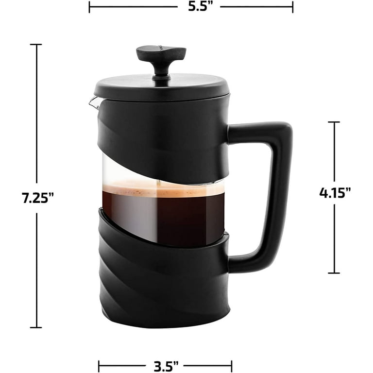 French Press Clear with Black Handle
