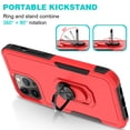 thumbnail image 5 of For Samsung Galaxy S23 Hybrid Rugged Hard Drop-Proof 3 Layer Protection Military Grade Armor with Metal Ring Stand Cover ,Xpm Phone Case [ Red ], 5 of 8
