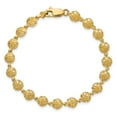 thumbnail image 4 of 14k Yellow Gold Solid Polished & Texutred Mini Sand Dollar Bracelet, 4 of 7