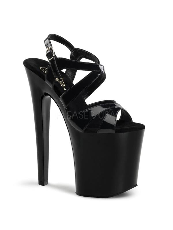 XTM872/B/M Pleaser Platforms (Exotic Dancing) 8" Heel Shoes BLACK Size: 8 XTM872/B/M Pleaser Platforms (Exotic Dancing) 8" Heel Shoes BLACK Size: 8