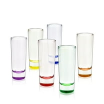 True Shot Glasses, Shooters for Tequila and Whiskey, Home Bar 2 oz Set of 6
